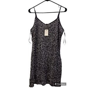 NWT‎ Forever 21 Black Sequin cami mini dress